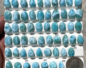 Natural Larimar AAA+ Quality 100% Natural Larimar Cabochon Loose Gemstone