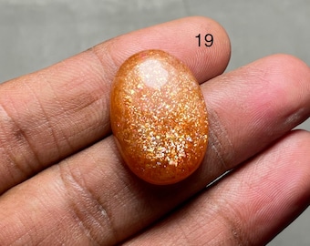 Confetti Sunstone Cabochon: Natural Gemstone for Jewelry