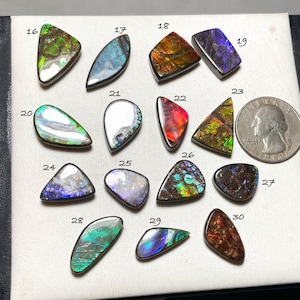 Natural Ammolite Cabochon AAA+ Quality Ammolite Loose Gemstone For Making Jewelry