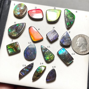AAA+ Quality Ammolite Cabochon flashy Ammolite Natural Gemstone For Making Jewelry
