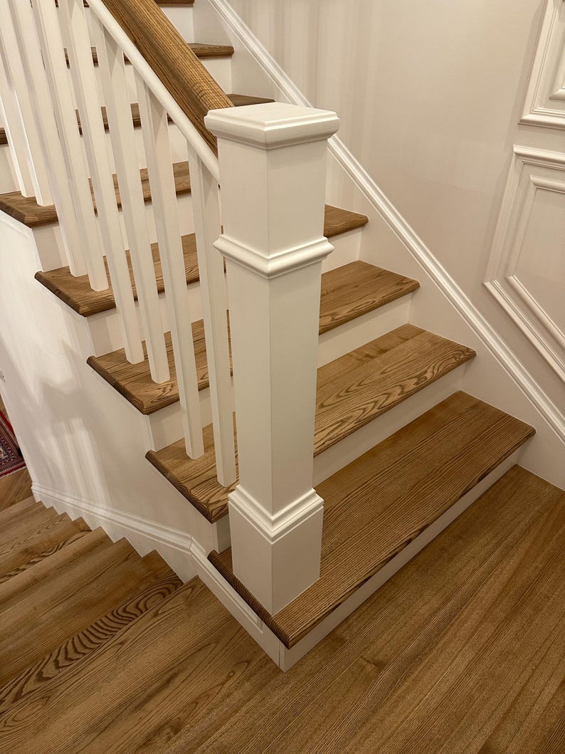 Solid Wood Stair Newel Posts – White Painted – Single or Set - Etsy