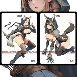 2/2 Wolf Token (Double Sided) - Custom Card (#1)