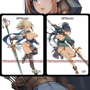 1/1 Elf Warrior Token (Double Sided) - Custom Card (#1)