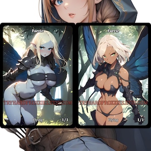 1/1 Faerie [Flying] Token (Double Sided) - Custom Card