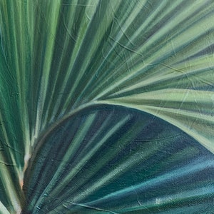 Palm frond Original oil on deep canvas. 16x20 image 3