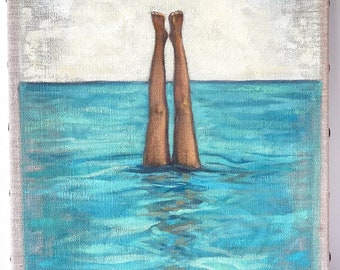 Head over heels original oil painting