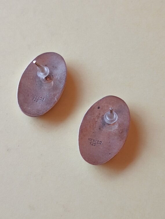 Jasper Mexican Silver Earrings - image 2