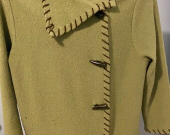 Ladies Olive Green Wool Jacket