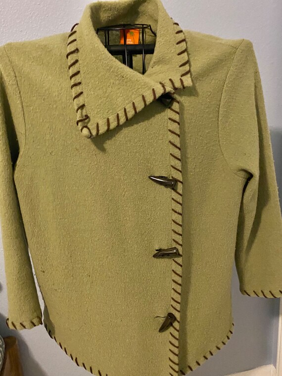 Ladies green wool jacket Gem