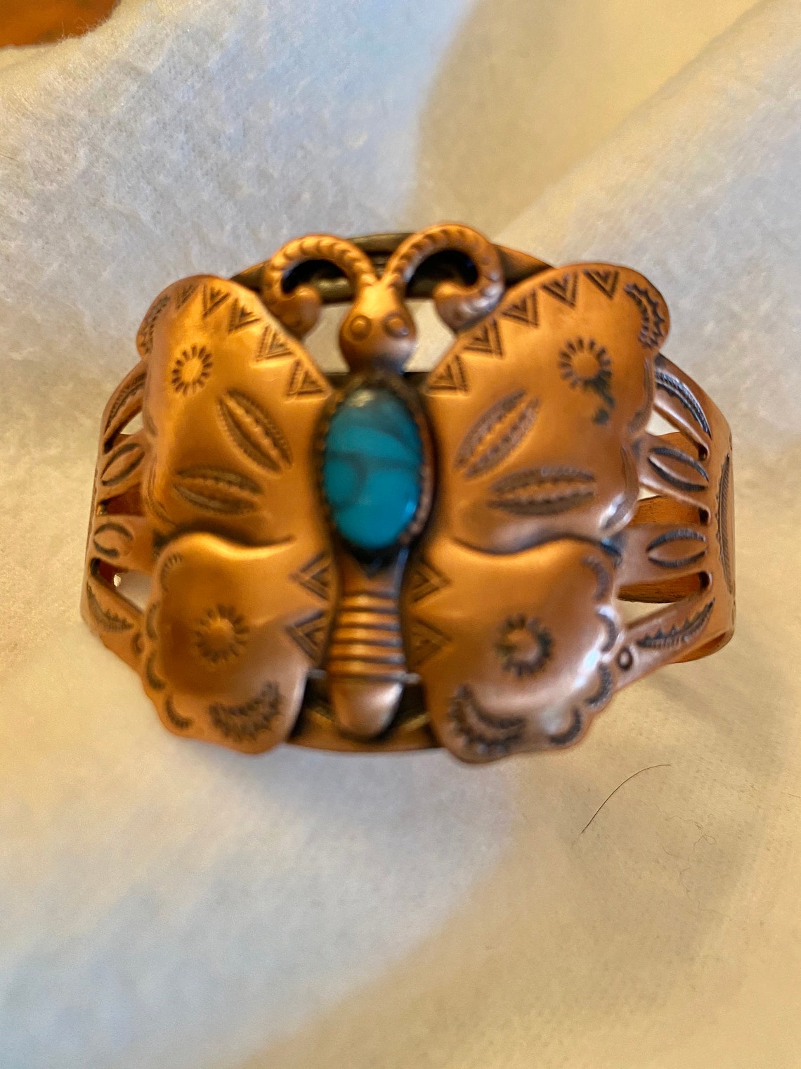 Copper Butterfly Cuff Bracelet Vintage Southwest Bell Trading Etsy