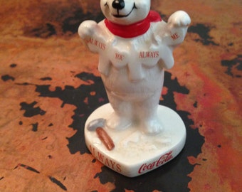 Coca Cola Polar Bear Figurine Vintage 1996  "Always You Always Me"
