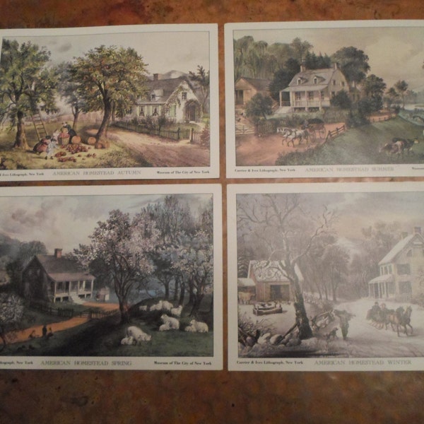 Vintage Currier & Ives Lithographs