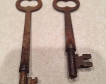 Vintage Long Brass Keys