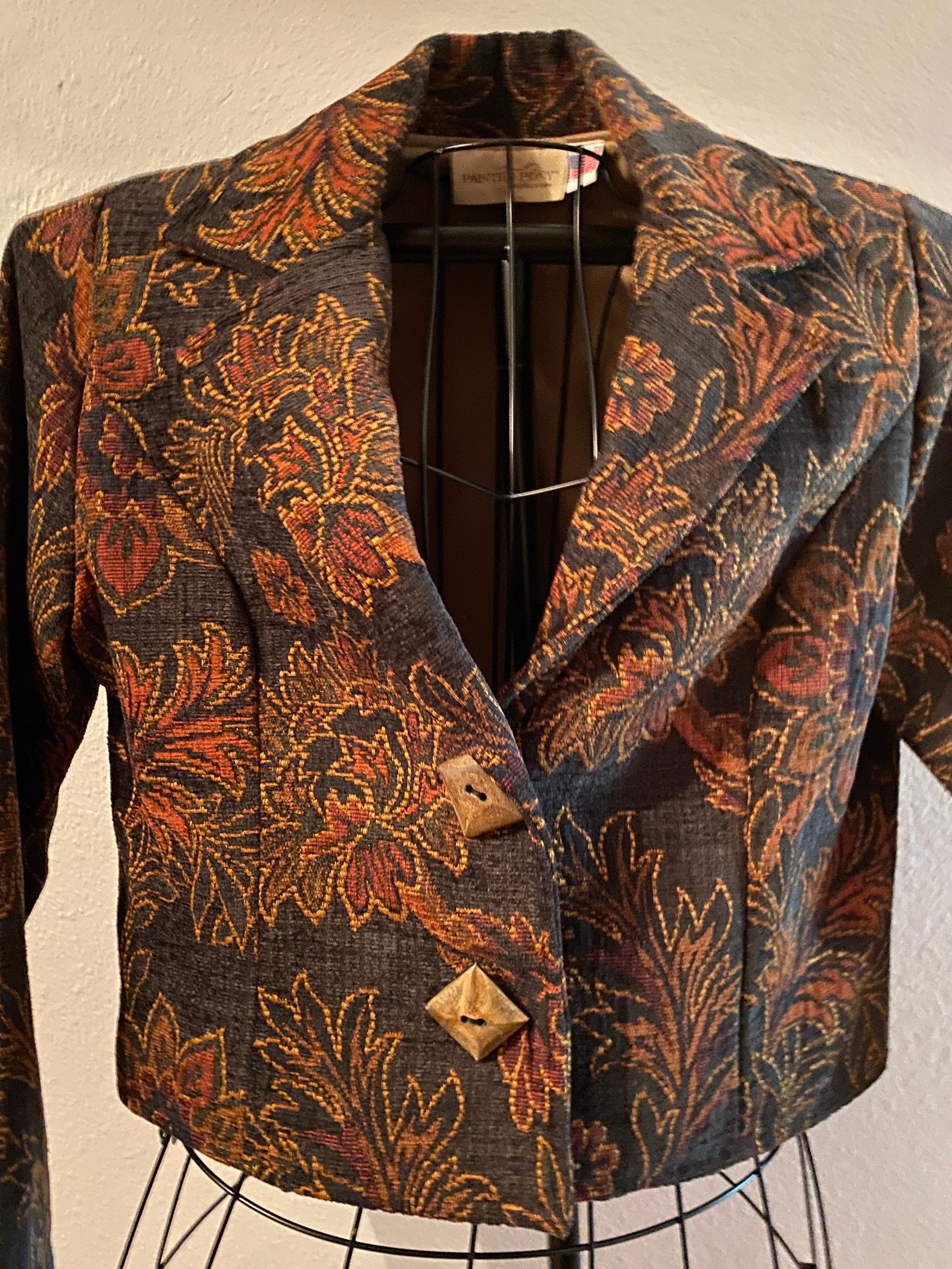 Vintage Painted Pony Ladies Tapestry Jacket Etsy