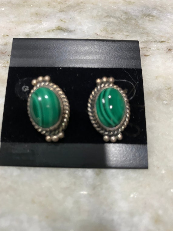 Southwest Malachite with Sterling Silver Vintage  