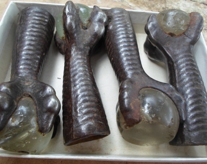 Victorian Antique Eagle Claw and Glass Ball Furniture Feet for Etsy