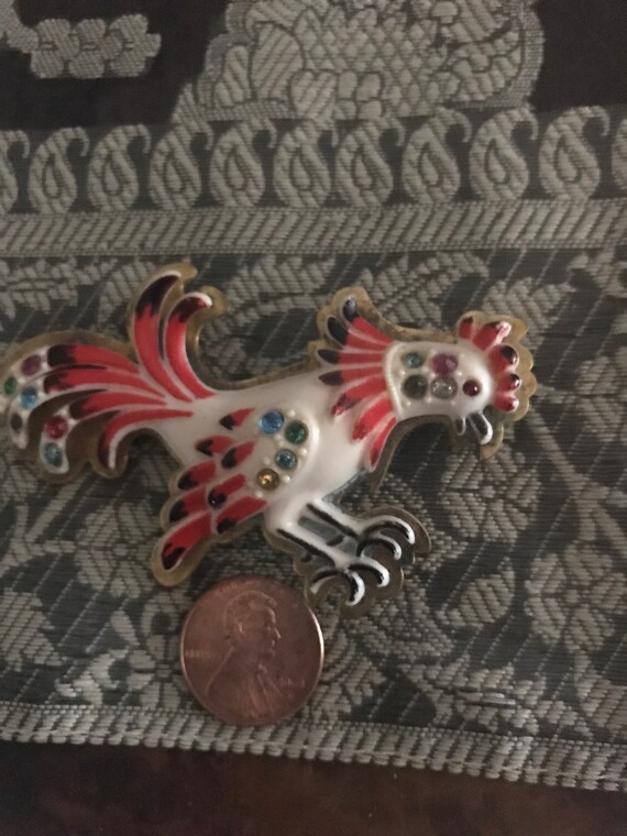 Rooster Brooch 1930s