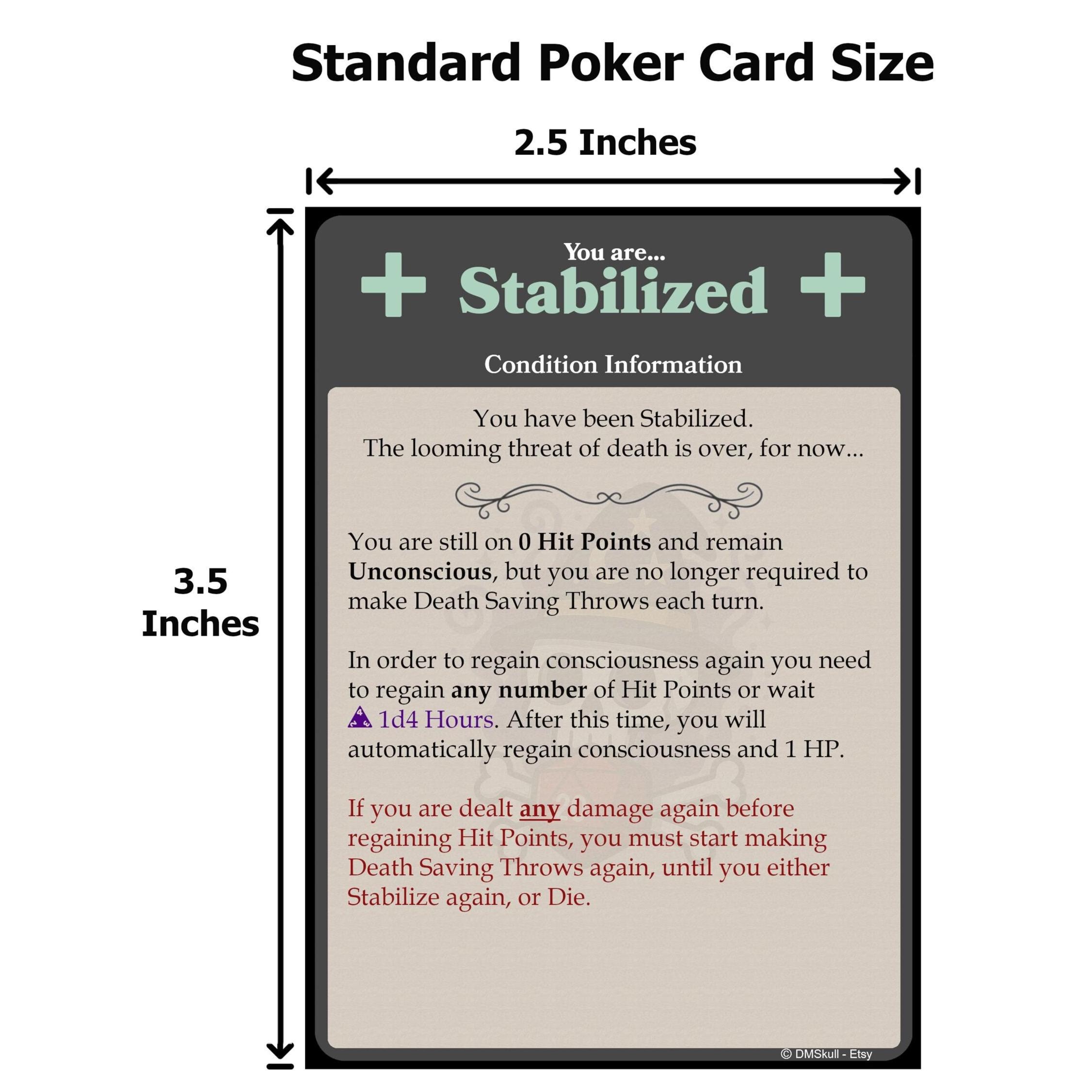 Dnd Condition Reference D&D 5e Condition Cards: Printable Reference (5e 2024 Rules) (digital ...