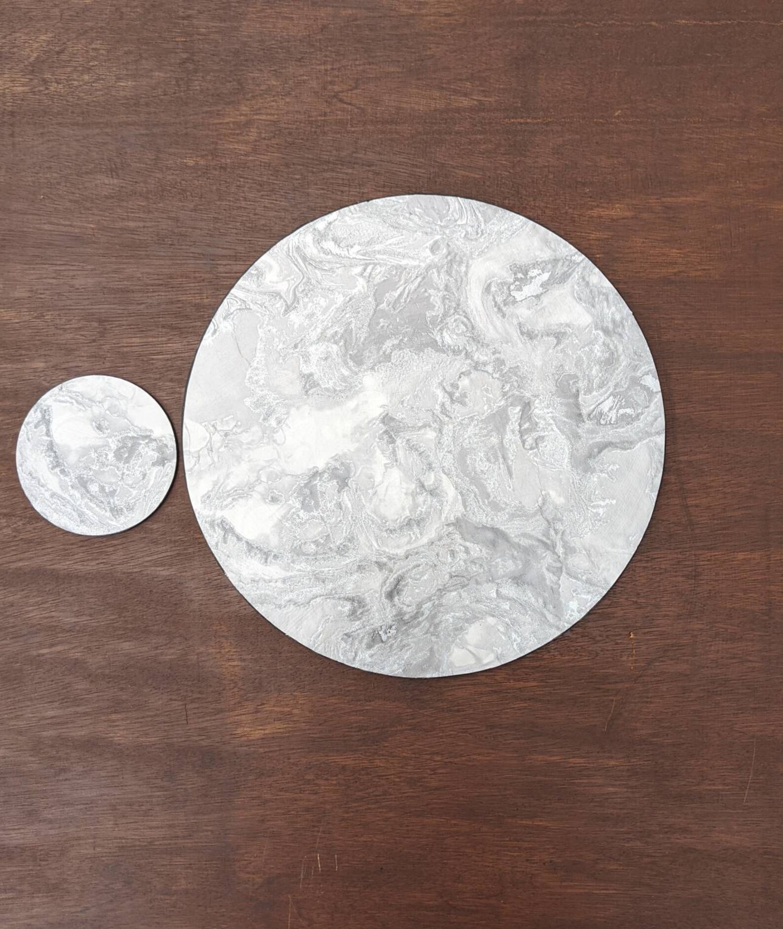 Grey Placemats Marble Placemats Placemats and Coasters Set Etsy