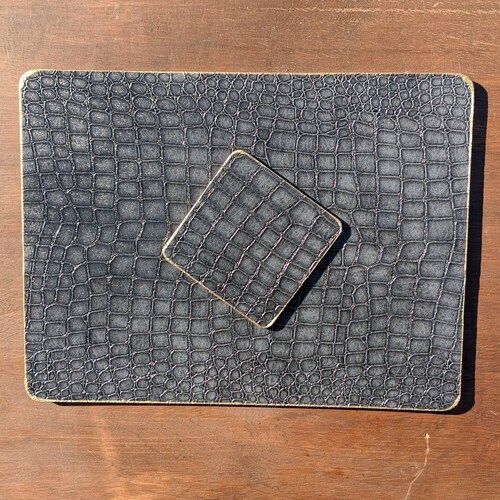 Copper Placemat and Coaster Set Etsy UK