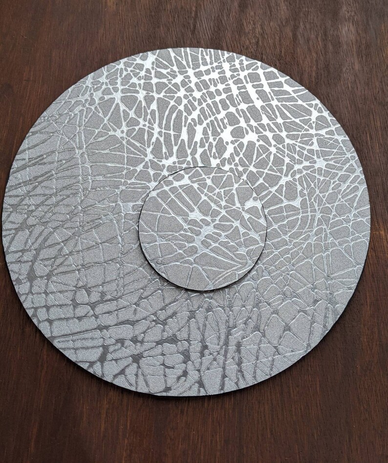 Luxury Silver Placemats Silver Swirl Coasters Textured Etsy