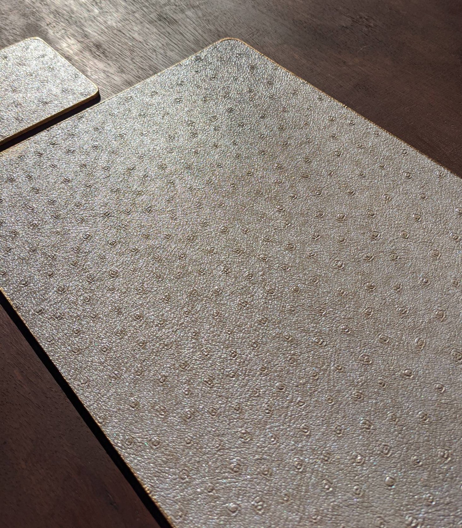 Luxury Ostrich Placemats Blush Champagne Placemats Rectangle Etsy UK