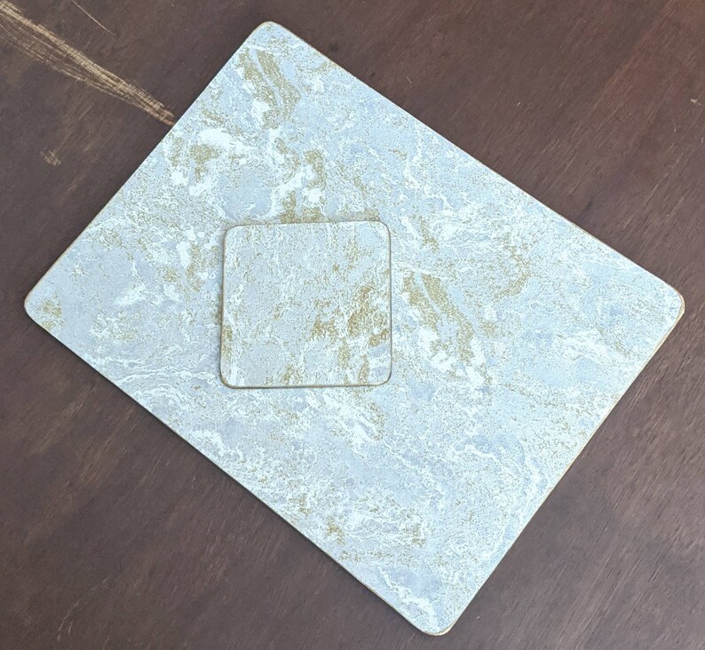 Luxury Gold Marble Effect Placemats Rectangle Placemats Boho Etsy UK