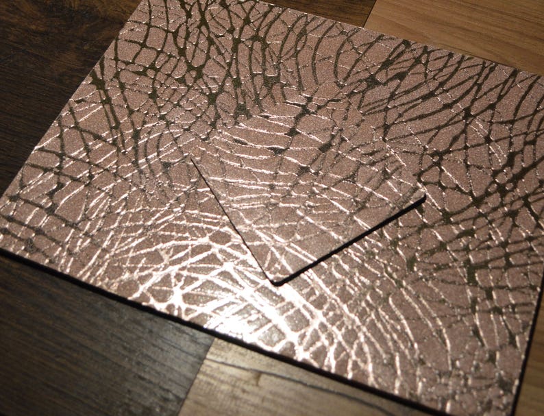 Luxury Rose Gold Placemats Splatter Coasters Copper Textured Etsy