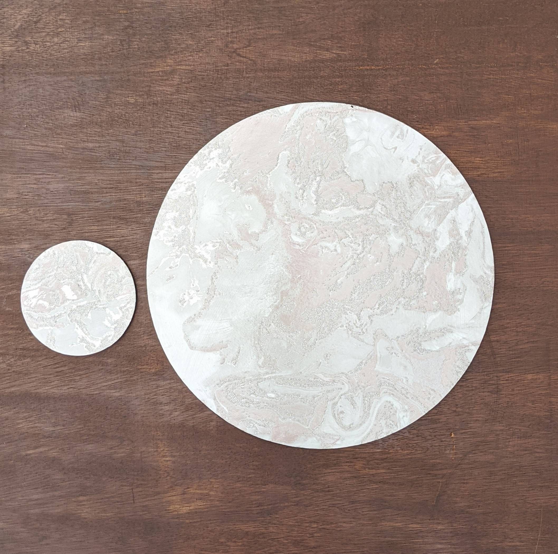 Pink Placemats Marble Placemats Placemats and Coasters Set Etsy UK