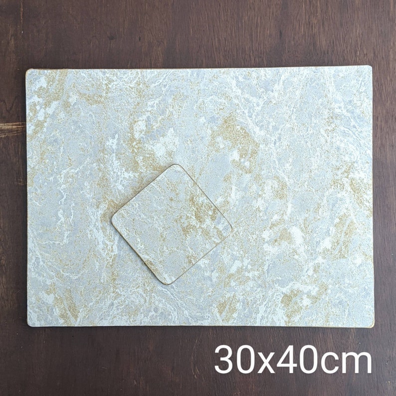 Luxury Gold Marble Effect Placemats Rectangle Placemats Boho Etsy UK