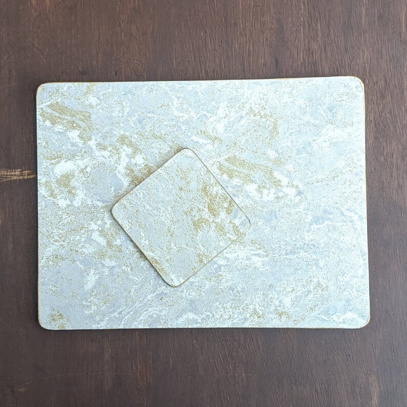 Luxury Gold Marble Effect Placemats Rectangle Placemats Boho Etsy UK
