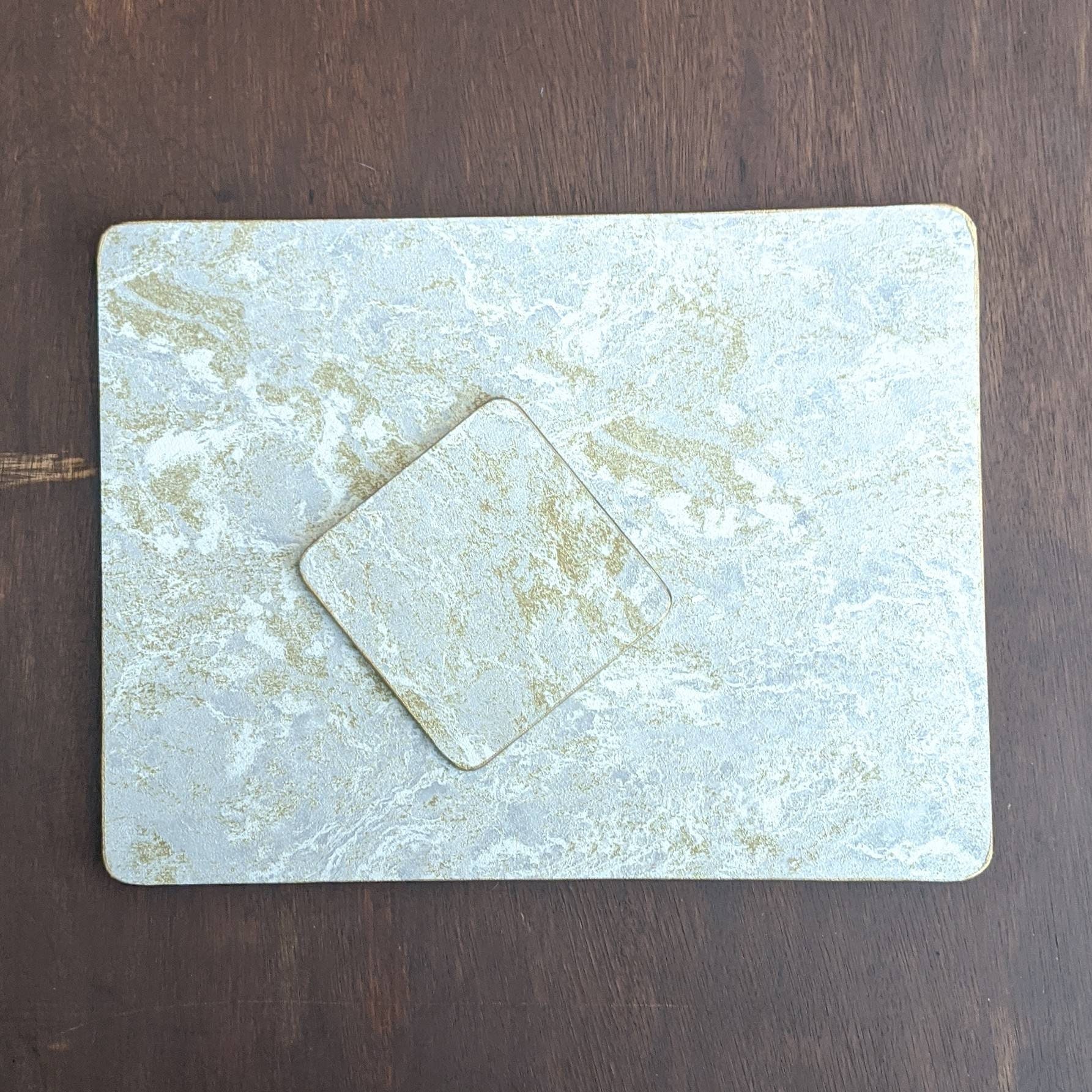 Luxury Gold Marble Effect Placemats Rectangle Placemats Boho Etsy UK