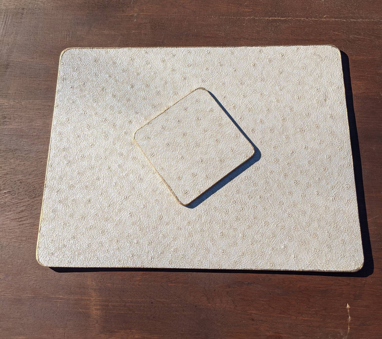 Luxury Ostrich Placemats Blush Champagne Placemats Rectangle Etsy UK