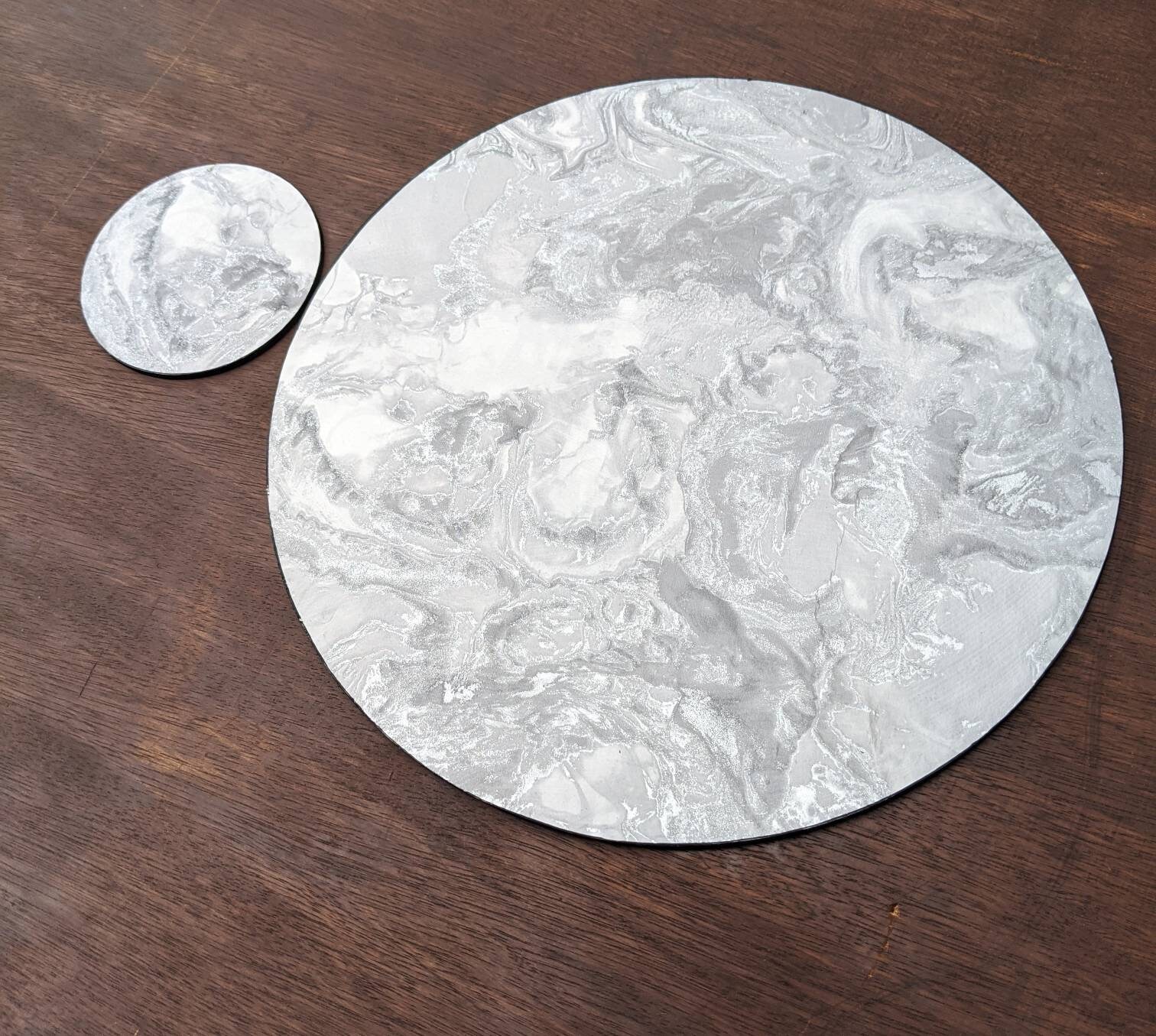 Grey Placemats Marble Placemats Placemats and Coasters Set Etsy