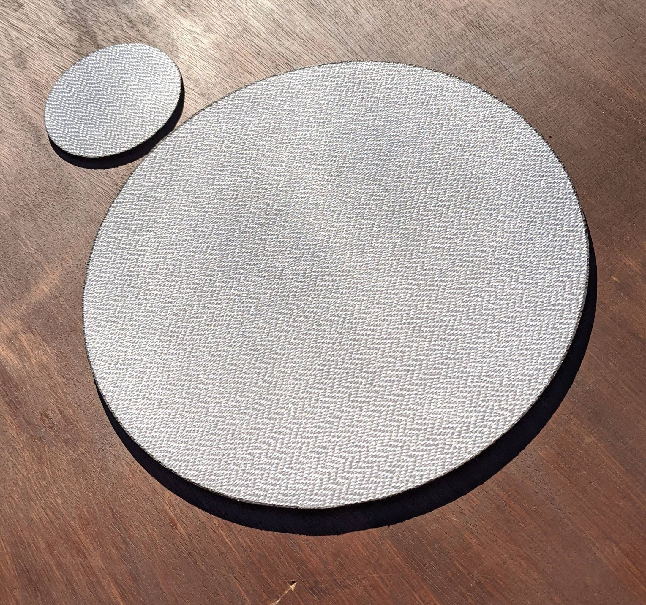 Luxus grau weiß Chevron gewebt Tischsets Untersetzer | Etsy