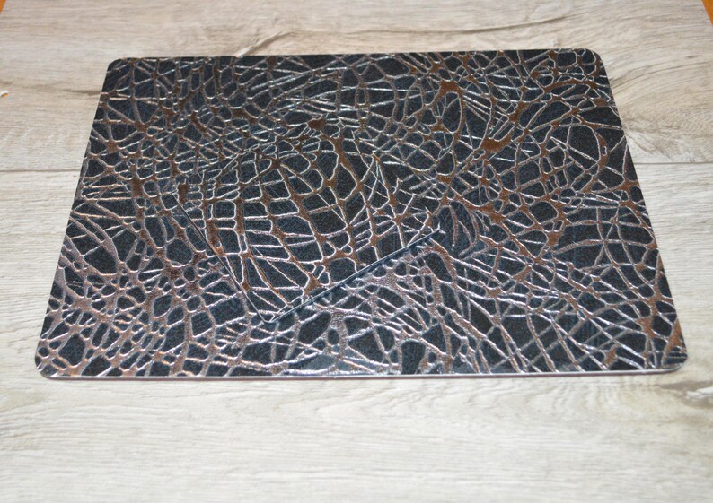 Luxury Black & Silver Placemats Splatter Coasters Copper Etsy