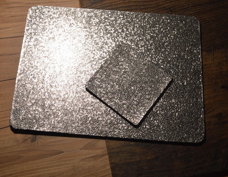 Luxury Silver Placemats Glitter Placemats Rectangle Textured Etsy