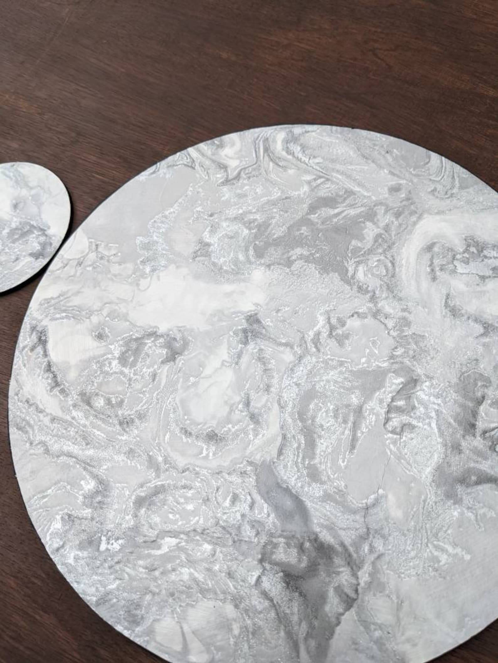 Grey Placemats Marble Placemats Placemats and Coasters Set Etsy