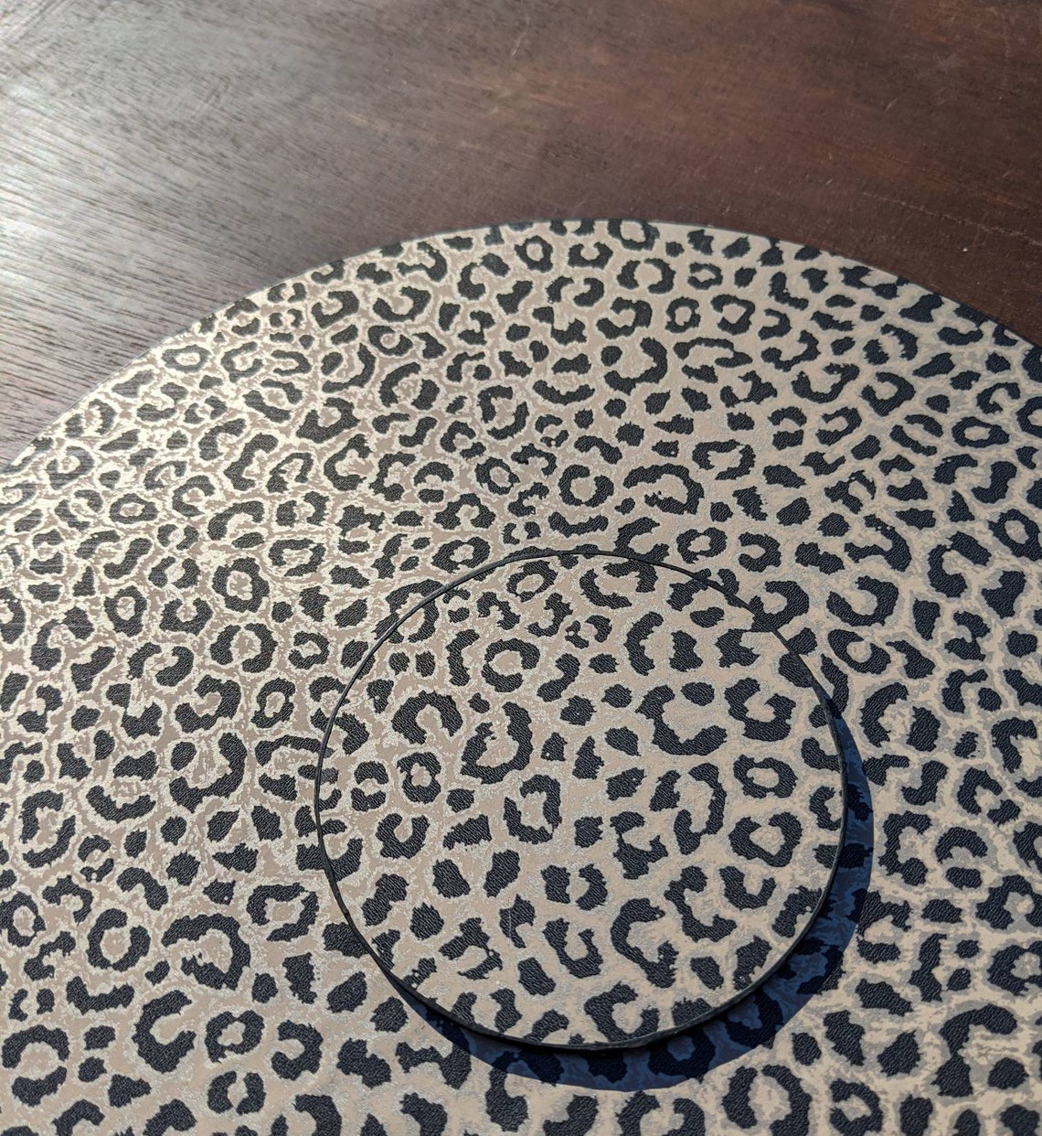 Luxury Gold Placemats Leopard Print Coasters Textured Metallic Etsy UK