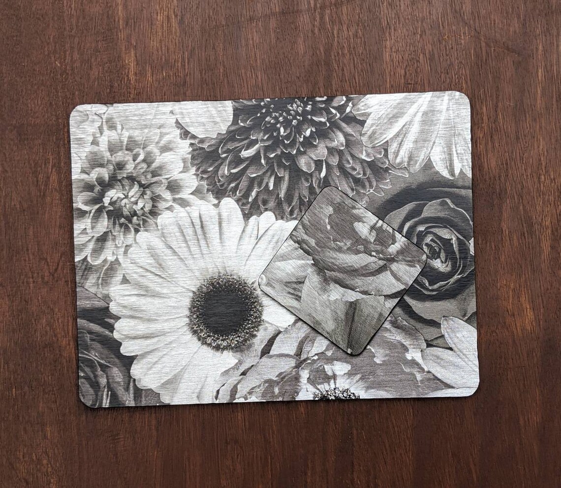 Silver Placemats Black Placemats Large Placemats Coaster Set Etsy New Zealand