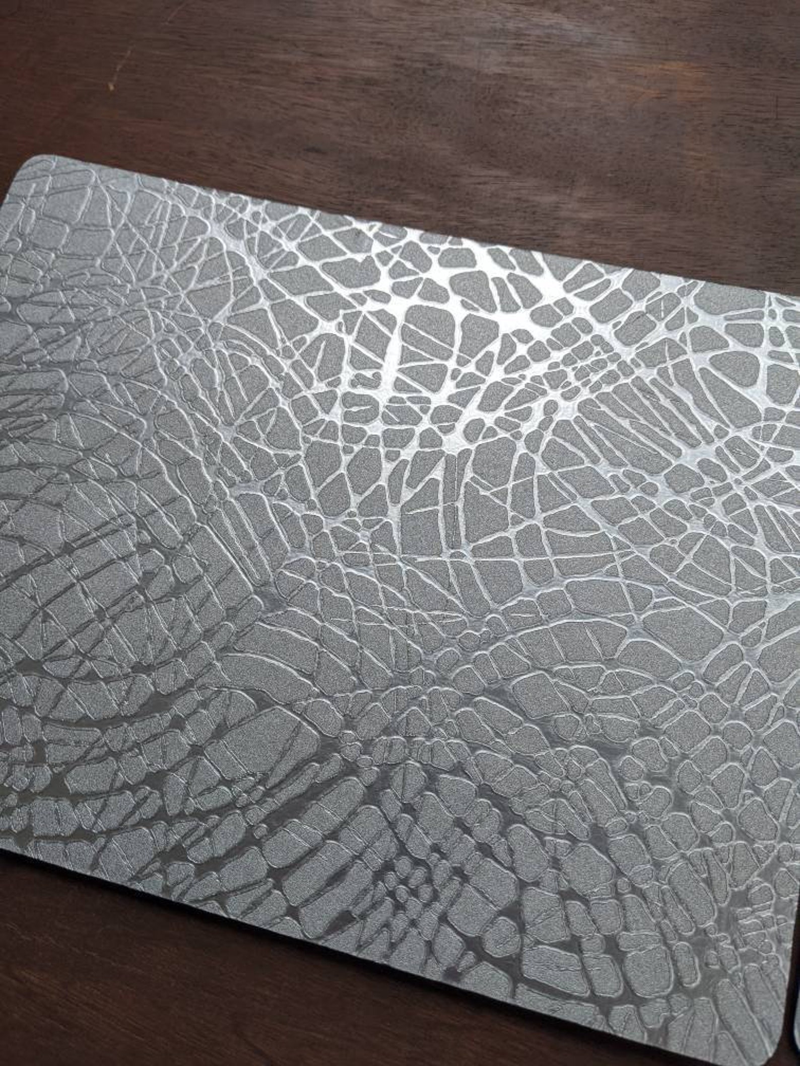 Luxury Silver Placemats Silver Swirl Placemats Rectangle Etsy