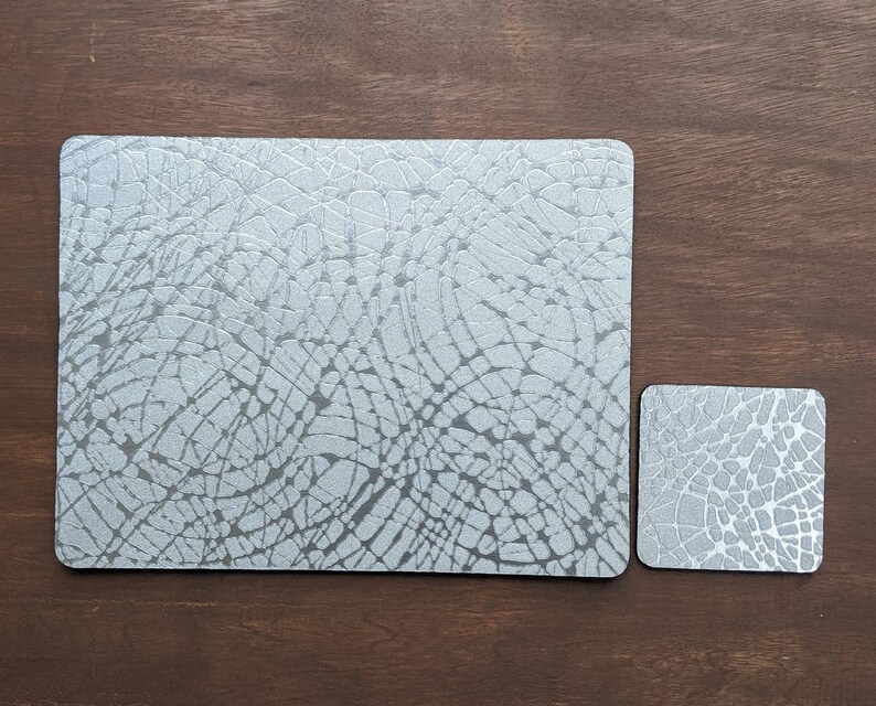 Luxury Silver Placemats Silver Swirl Placemats Rectangle Etsy