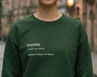 women definition sweatshirt | minimalist text crewneck