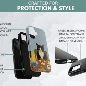 Tuxedo Cat Breakfast Phone Cases | Phone Case For iPhone Air iPhone 17 16 15 14 13 12 11 iPhone Pro/Pro Max Case iPhone Mini Case XR XS MAX image 4