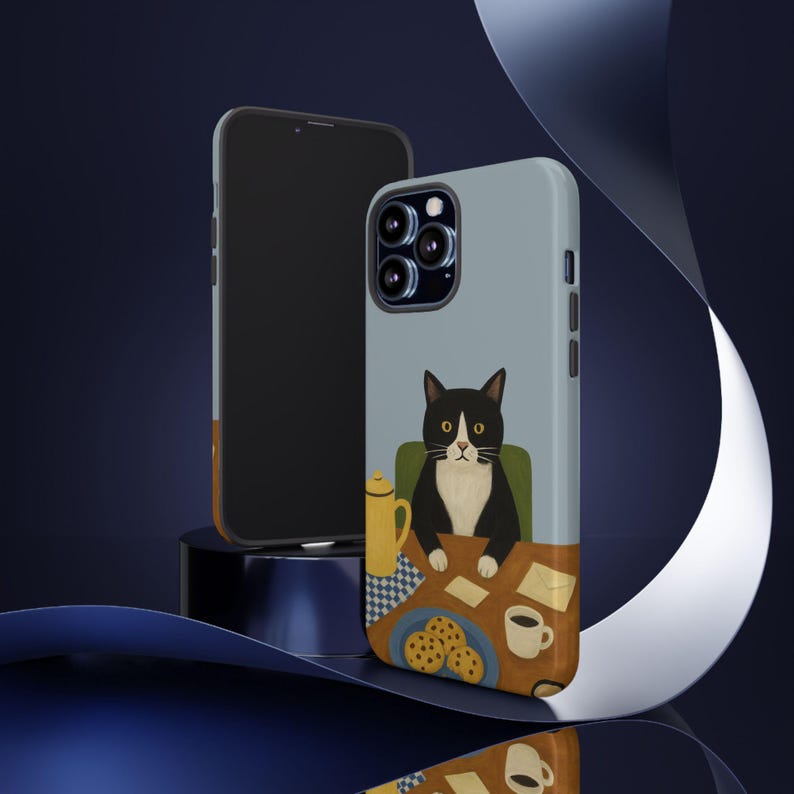 Tuxedo Cat Breakfast Phone Cases | Phone Case For iPhone Air iPhone 17 16 15 14 13 12 11 iPhone Pro/Pro Max Case iPhone Mini Case XR XS MAX image 10