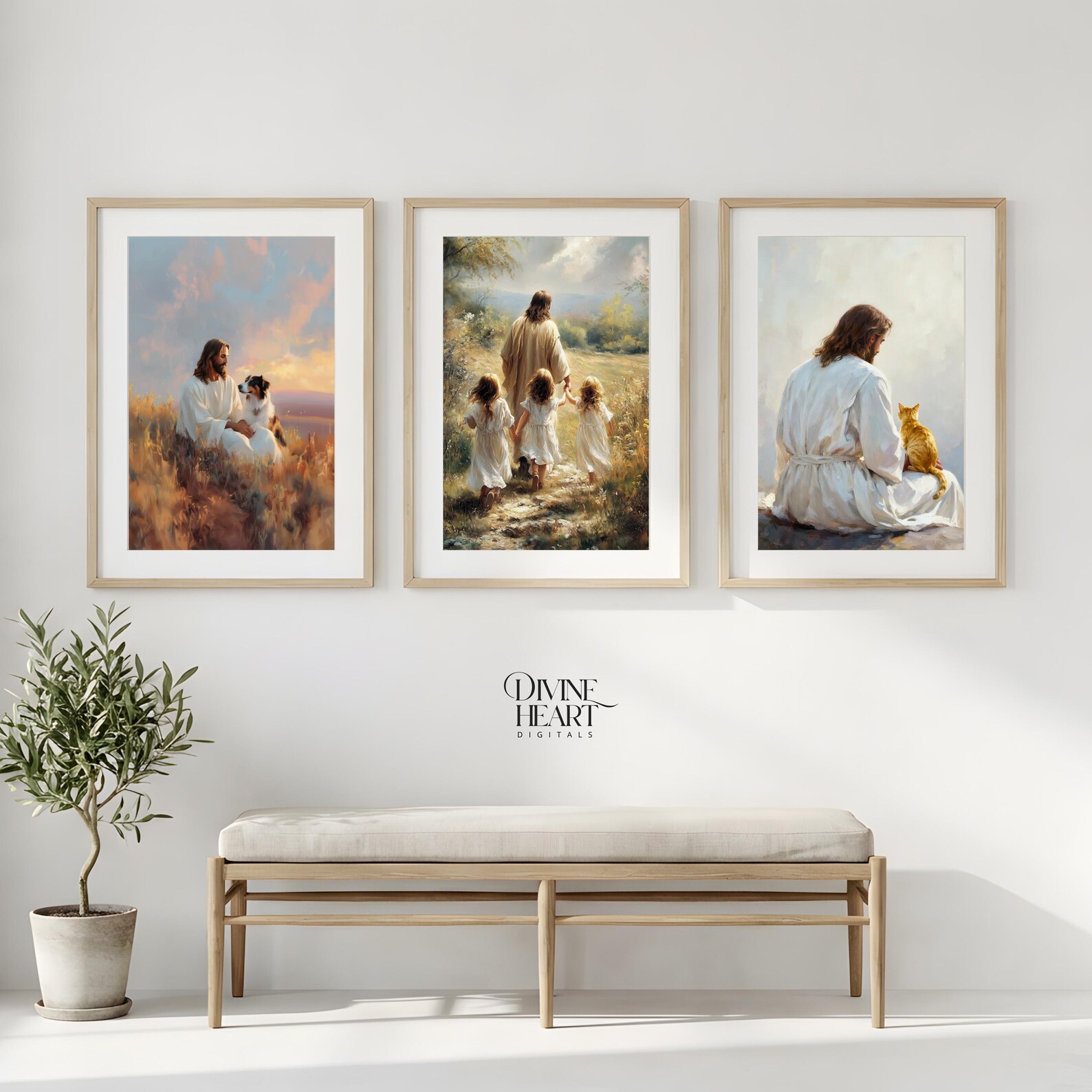 Bundle of 24 Christian Wall Art Prints: Jesus Scripture Collection ...