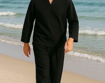 Men’s Linen Two-Piece Set