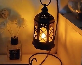 Vintage LED Electronic Candle Lantern Battery Powered Halloween Christmas Decor Outdoor Indoor Hanging Light AG13 Battery Home Garden Party