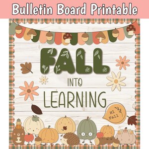 Fall Bulletin Board Printable - Fallen ins Lernen Waldtiere (PDF-Download)