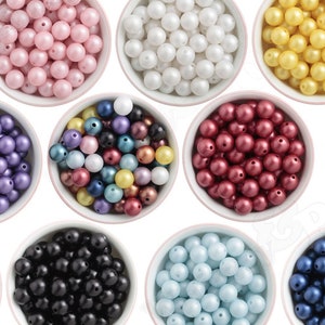 16mm MATTE Perle Gumball Perlen, Chunky Pearl Perlen, 16mm Perlen, Perle Gumball Perlen, Bubblegum Perlen, runde Acrylperlen, 2 MM Loch